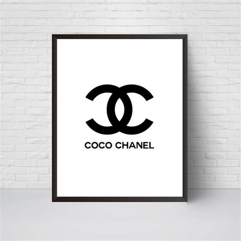 chanel black and white print watercolor|Chanel wall art images.